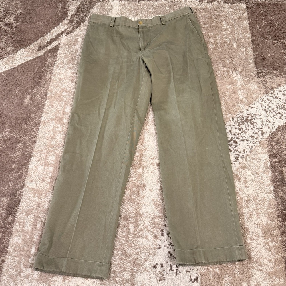 Bill's Khakis M3 Pants Men's 40x31 Green Trim Fit Casual Chino Casual Preppy